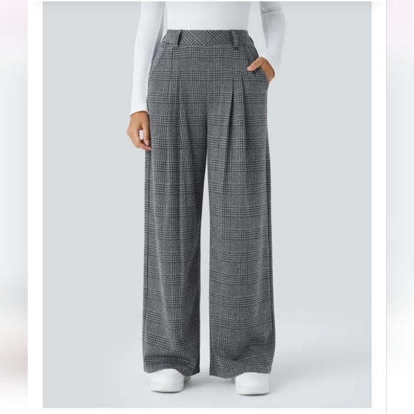 HALARA Pants - Halara Houndstooth Plaid Pants